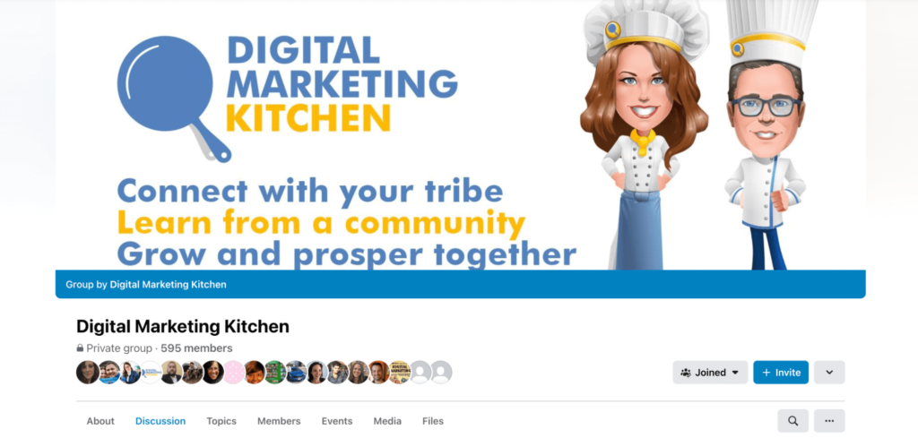 Digital Marketing Kitchen Facebook group screenshot