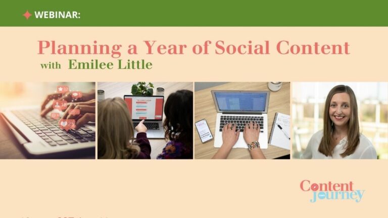 Webinar: Creating a Year of Social Content